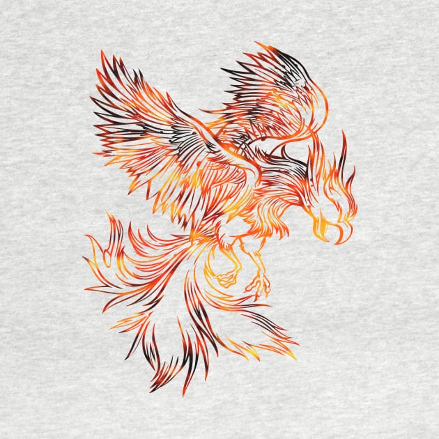 Phoenix bird reborn from the ashes by FelippaFelder